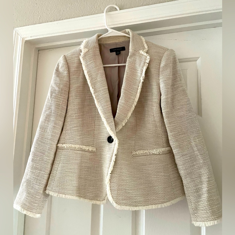 Ann Taylor Tweed Blazer🤍👩🏼‍💼